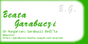 beata garabuczi business card